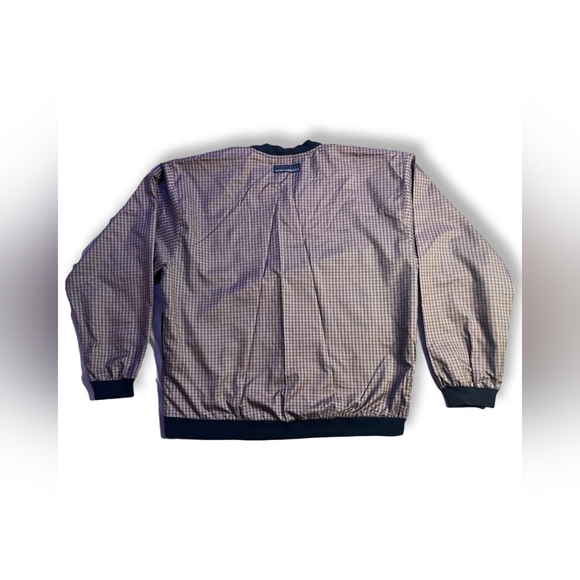 Forrester's Men's Brown Plaid V-Neck Pullover Windbreaker Jacket, Size L - Picture 2 of 6